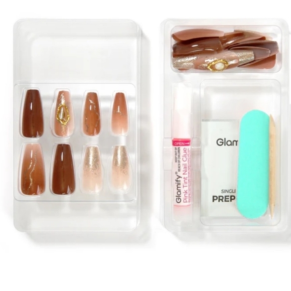 Glamify Couture Coffin Long Nail Set NIB - Picture 4 of 4